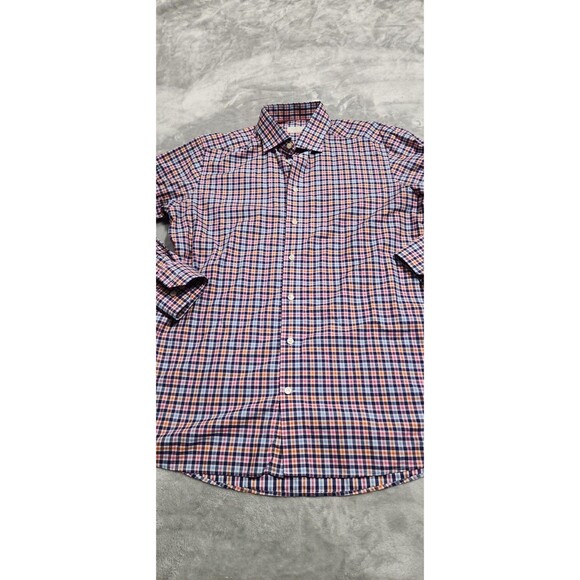 ETON Men's Size 42/16.5 Blue Plaid Made in Europe Button Down Dress Shirt - Picture 1 of 7
